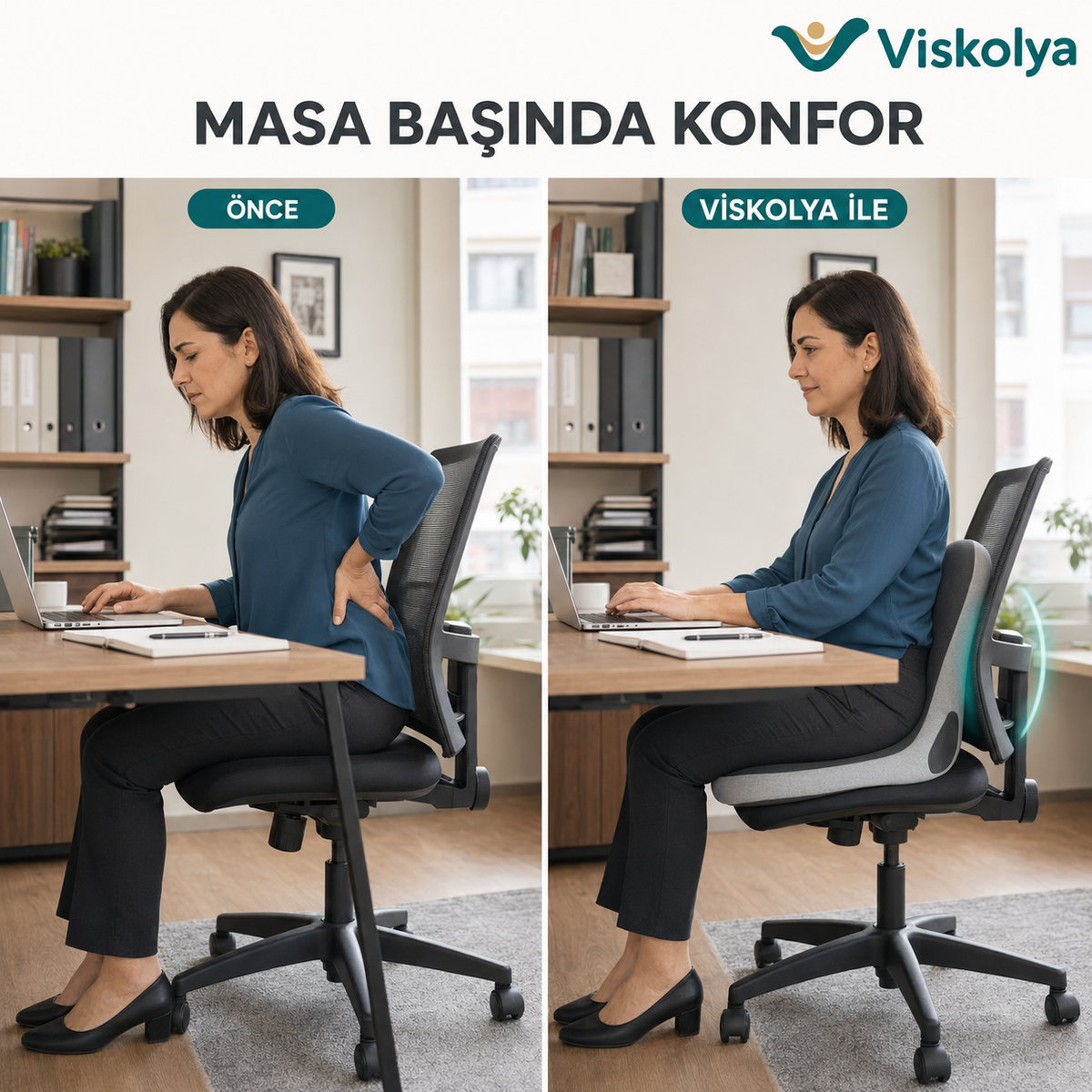 Viskolya™ Ergonomik Visco Oturma Minderi